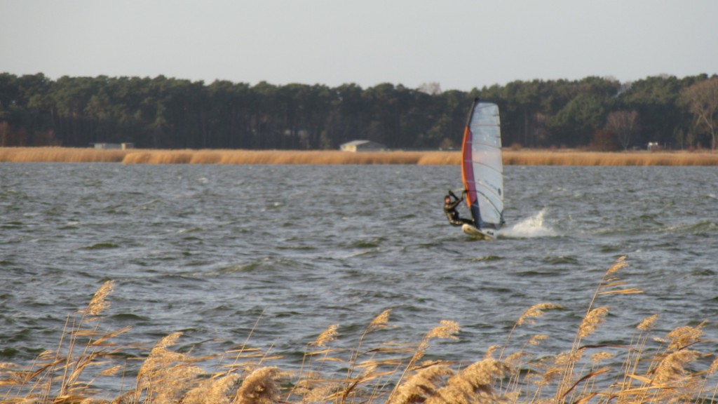 Sportler auf dem Achterwasser